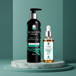 Al Safoor Hair Oil 50ml & Organic Shampoo 200ml