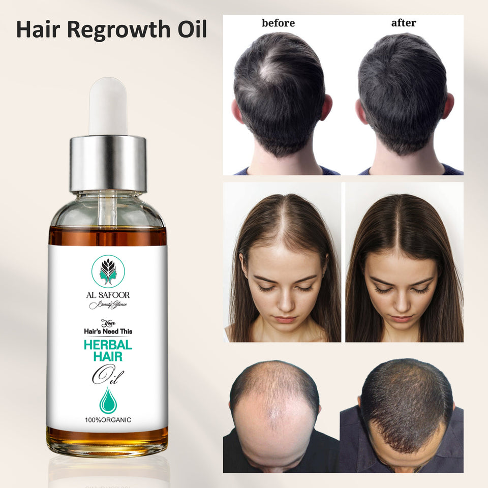 Al Safoor Hair Oil 50ml & Organic Shampoo 200ml
