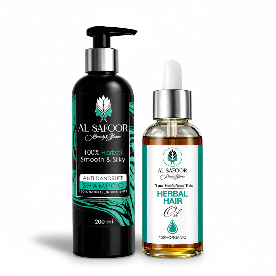 Al Safoor Hair Oil 100ml & Organic Shampoo 200ml