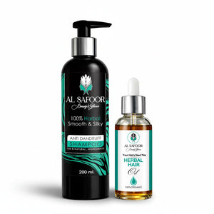 Al Safoor Hair Oil 50ml & Organic Shampoo 200ml